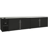 Perlick BBS108 108" Black Solid Door Back Bar Refrigerator