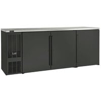 Perlick BBS84 84" Black Solid Door Back Bar Refrigerator