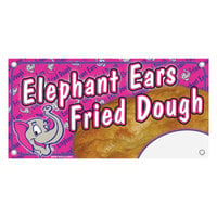 12" x 24" Rectangular Concession Stand Sign with Elephant Ears Design