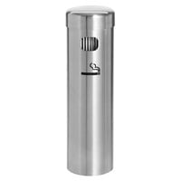 Lavex 12 3/4 inch Stainless Steel Wall Mounted Cigarette / Ash Receptacle