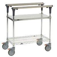 Metro MS1830-FGBR PrepMate MultiStation with Galvanized and Brite Zinc Wire Shelving - 32" x 19 3/8" x 39 1/8"