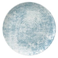 Schonwald 9331228-63072 Shabby Chic 11" Structure Blue Round Porcelain Coupe Plate - 6/Case
