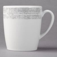 Schonwald 9015270-63070 Shabby Chic 6.75 oz. Structure Grey Porcelain Tall Cup with Handle   - 12/Case