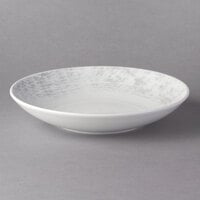 Schonwald 9021322-63070 Shabby Chic 8 1/4" Structure Grey Round Porcelain Deep Coupe Plate - 6/Case