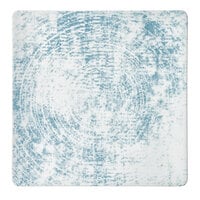 Schonwald 9131520-63072 Shabby Chic 7 7/8" Structure Blue Square Porcelain Coupe Plate - 6/Case