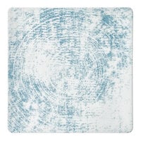 Schonwald 9131527-63072 Shabby Chic 10 5/8" Structure Blue Square Porcelain Coupe Plate - 6/Case