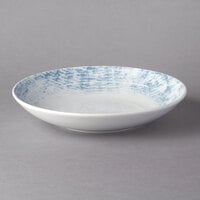 Schonwald 9021322-63072 Shabby Chic 8 1/4" Structure Blue Round Porcelain Deep Coupe Plate - 6/Case