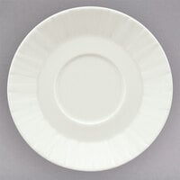 Schonwald 9366968 Character 6 3/8" White Round Porcelain Cream / Soup Saucer - 12/Case