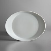 Schonwald 9351222 Signature 8 3/4" x 6 5/8" White Oval Porcelain Salad Plate - 12/Case