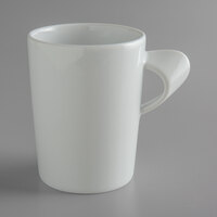 Schonwald 9355275 Signature 8.25 oz. White Porcelain Tall Cup with Handle - 12/Case