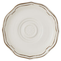 Villeroy & Boch 16-4059-1460 La Scala Patina 4 3/4" White Premium Porcelain Saucer - 6/Case