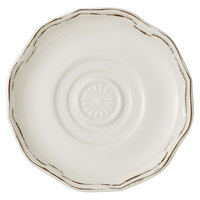 Villeroy & Boch 16-4059-1280 La Scala Patina 6 1/4" White Premium Porcelain Saucer - 6/Case