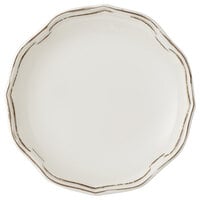 Villeroy & Boch 16-4059-2660 La Scala Patina 6 1/4" White Premium Porcelain Flat Coupe Plate - 6/Case