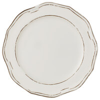 Villeroy & Boch 16-4059-2800 La Scala Patina 12 1/2" White Premium Porcelain Round Platter - 6/Case
