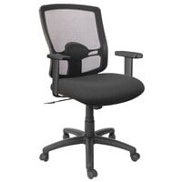 Alera ALEET42ME10B Etros Series Mid-Back Black Mesh Swivel / Tilt Office Chair