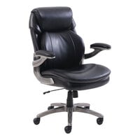 Serta 48966 SertaPedic Cosset Mid-Back Black Leather Executive Office Chair