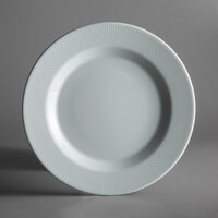 Schonwald 9400024-62987 Connect Radial 9 1/2" Continental White Porcelain Plate with Rim - 6/Case