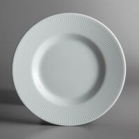 Schonwald 9400016-62987 Connect Radial 6 1/2" Continental White Porcelain Plate with Rim - 12/Case