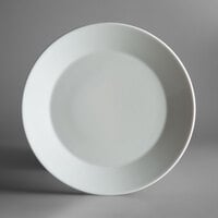 Schonwald 9401228 Connect 11" Continental White Porcelain White Porcelain Plate with Wide Rim - 6/Case