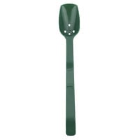 Thunder Group 10" Green Polycarbonate .75 oz. Perforated Salad Bar / Buffet Spoon