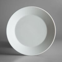 Schonwald 9401226 Connect 10 1/4" Continental White Porcelain Plate with Wide Rim - 6/Case