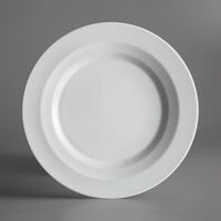 Schonwald 9120029 Allure 11 3/8" Bone White Porcelain Plate with Rim - 6/Case