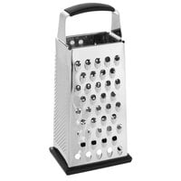 Choice 9" 4-Sided Stainless Steel Box Grater with Soft Grip