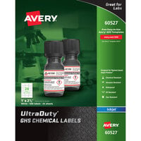 Avery® 60527 UltraDuty 1" x 2 1/2" GHS Chemical Labels for Pigment-Based Inkjet Printers - 600/Pack