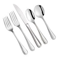 Acopa Edgeworth 18/8 Stainless Steel Extra Heavy Weight Flatware Set with Service for 12 - 60/Pack