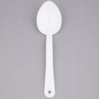 Thunder Group 11" White Polycarbonate 1.5 oz. Solid Salad Bar / Buffet Spoon