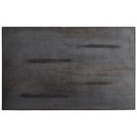 Lancaster Table & Seating Industrial 30" x 48" Solid Wood Live Edge Table Top with Antique Slate Gray Finish