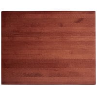 Lancaster Table & Seating Industrial 24" x 30" Solid Wood Live Edge Table Top with Mahogany Finish