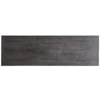 Lancaster Table & Seating Industrial 30" x 96" Solid Wood Live Edge Table Top with Antique Slate Gray Finish