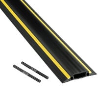 D-Line FC83H9M 3 1/4"x 30' Black and Yellow Medium Duty Floor Cable Cover