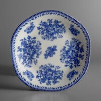 Luzerne Lancaster Garden by Oneida 1880 Hospitality L6703061119 6 1/2" Blue Porcelain Plate - 48/Case