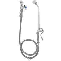 T&S B-0678 Bedpan Washer - 68" PVC Hose with Extended Spray Nozzle and Self Closing Spray Valve