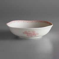 Luzerne Lancaster Garden by Oneida 1880 Hospitality L6703052760 10 oz. Pink Porcelain Bowl - 48/Case