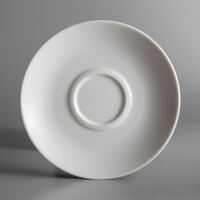 Oneida Circa by 1880 Hospitality R4840000500 6 1/4" Bright White Porcelain Saucer - 36/Case