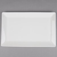 10 Strawberry Street WEL-15REC Whittier Elite 9 3/8" x 14 3/4" White Rectangular Porcelain Plate - 12/Case