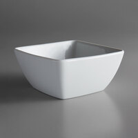 Sant' Andrea Fusion by 1880 Hospitality R4020000711S 4 3/4" Bright White Porcelain Square Bowl - 36/Case