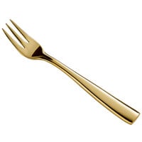 Bon Chef S3008G Manhattan 5 3/8" 18/10 Extra Heavy Weight Gold Stainless Steel Oyster Fork - 12/Pack