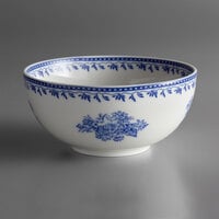 Luzerne Lancaster Garden by Oneida 1880 Hospitality L6703061730 7 oz. Blue Porcelain Bowl - 48/Case