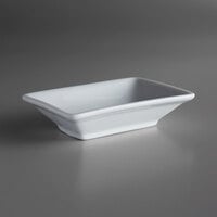 Oneida Fusion by 1880 Hospitality R4020000982 4" Bright White Porcelain Rectangular Serving Dish - 72/Case