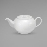 Oneida Fusion by 1880 Hospitality R4020000862 East 21 oz. Bright White Porcelain Tea Pot - 24/Case