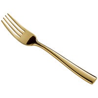 Bon Chef S3007G Manhattan 6 3/4" 18/10 Extra Heavy Weight Gold Stainless Steel Salad Fork - 12/Pack