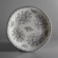 Luzerne Lancaster Garden by Oneida 1880 Hospitality L6703068152 10 1/2" Grey Porcelain Plate - 24/Case