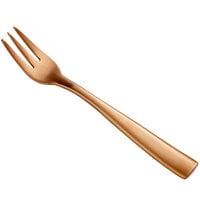 Bon Chef S3008RGM Manhattan 5 3/8" 18/10 Extra Heavy Weight Matte Rose Gold Stainless Steel Oyster Fork - 12/Pack