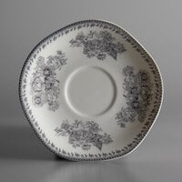 Luzerne Lancaster Garden by Oneida 1880 Hospitality L6703068500 6" Grey Porcelain Saucer - 48/Case