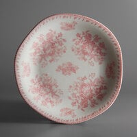 Luzerne Lancaster Garden by Oneida 1880 Hospitality L6703052152 10 1/2" Pink Porcelain Plate - 24/Case