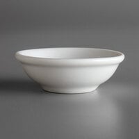 Oneida Fusion by 1880 Hospitality R4020000951 East 2 oz. Bright White Porcelain Sauce Dish - 72/Case